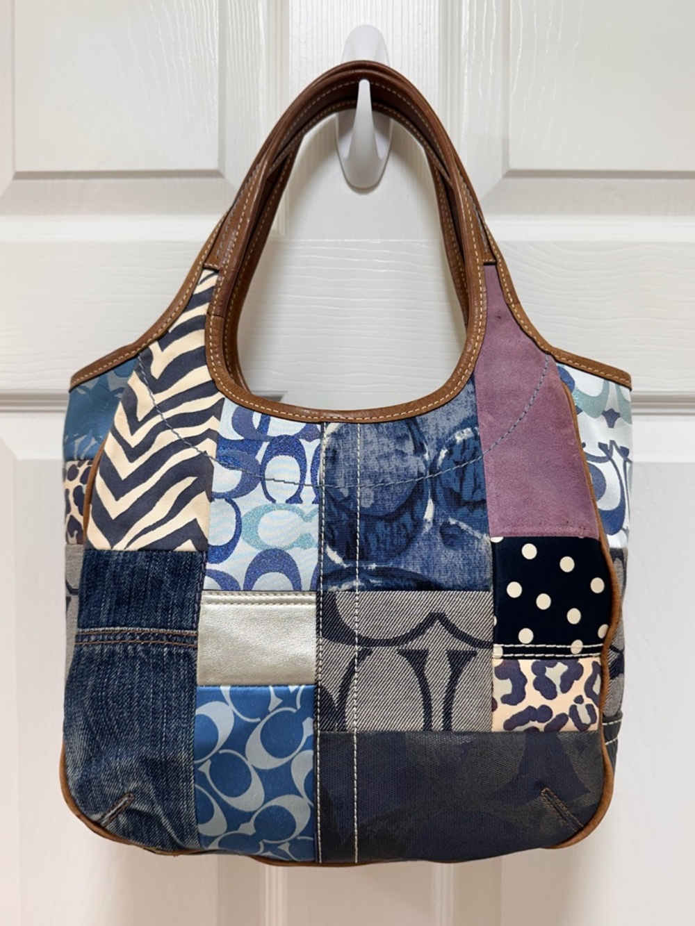 Coach Ergo Denim Patchwork Hobo Limited Edition Shoulder Bag Vintage Y2K - Picture 7 of 15